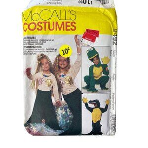 90s McCalls 9492 Costume Sewing Pattern Size Small Alligator Frog Mermaid CUT